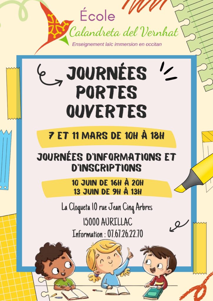 École maternelle et école primaire à Aurillac (Cantal) : découvrez la Calandreta del Vernhat